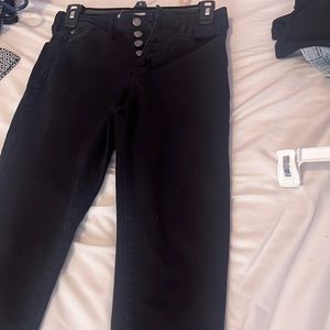 High waisted button up jeans